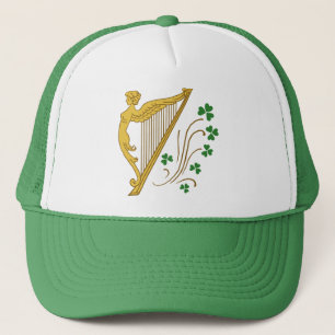 Casquette Harpe d'or St Patrick's Day et Shamrock
