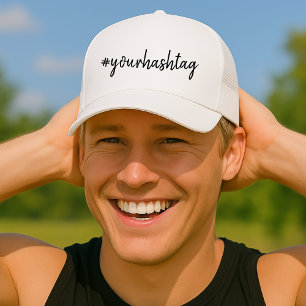 Casquette Hashtag # Script minimaliste moderne médias soci
