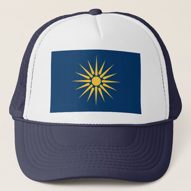 Casquette Hat with Flag of Macedonia, Greece (Devant)