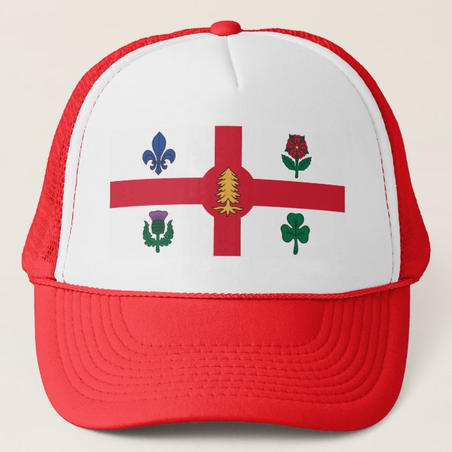 Casquette Hat with Flag of Montreal, Canada (Devant)