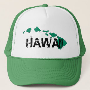 Casquette Hawaii des îles blanches et vertes