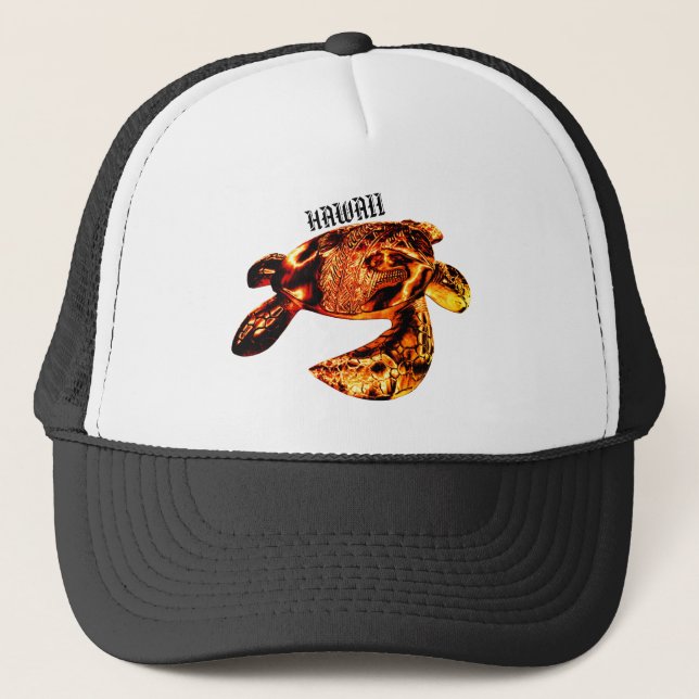 Casquette Hawaii Tribal Honu Lava (Devant)