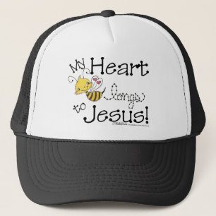 Casquette Heart Bee attend Jésus