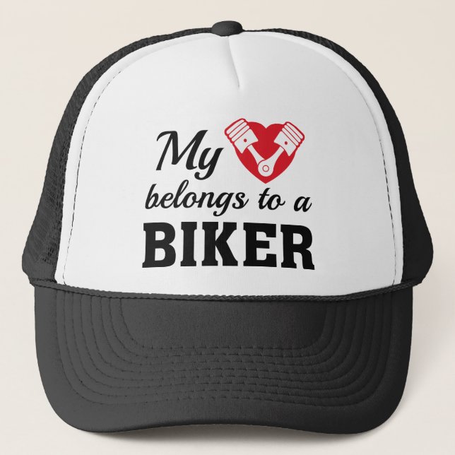 Casquette Heart Belongs Biker (Devant)