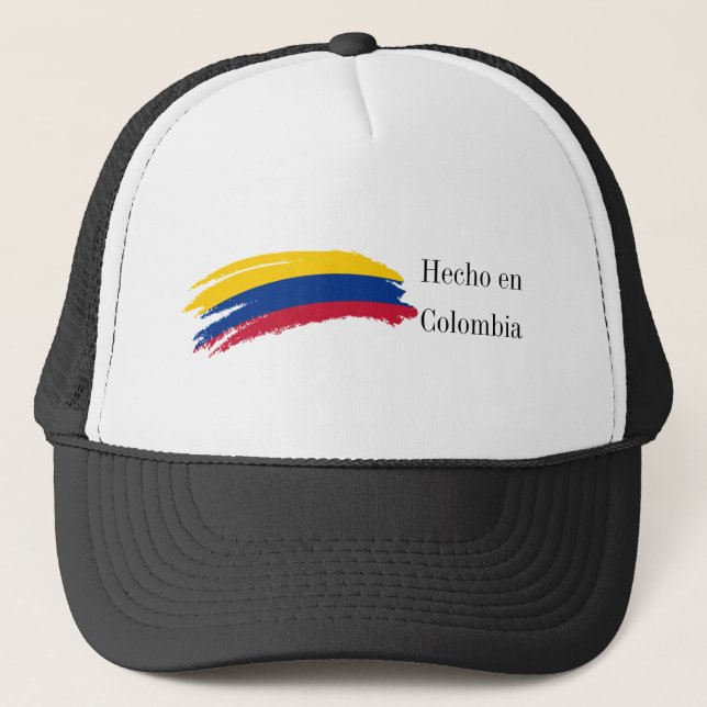 Casquette Hecho en Colombie Drapeau Hat (Devant)