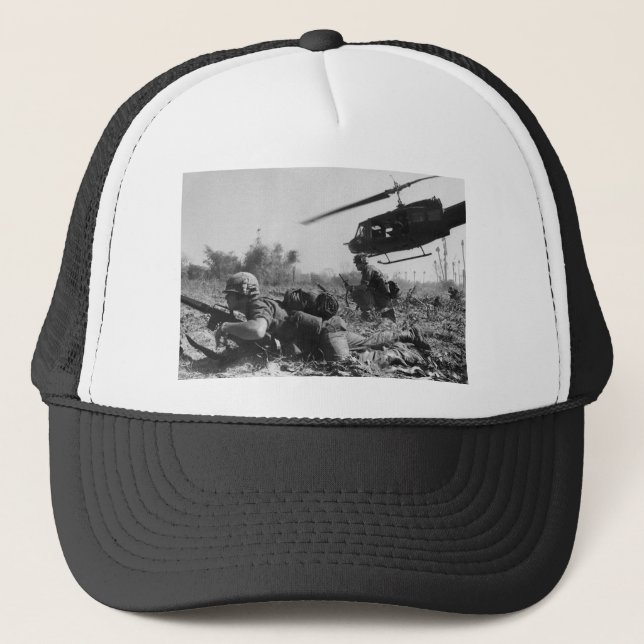 Casquette Hélicoptère UH-1D du major Crandall pendant la gue (Devant)