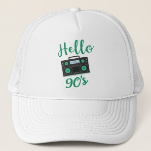 Casquette Hello 90s radio cassette recorder