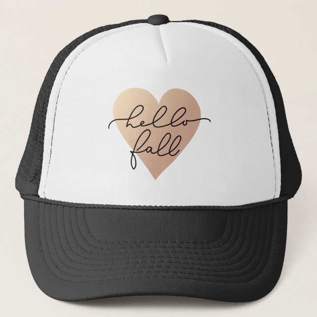 Casquette Hello Fall Love Heart (Devant)