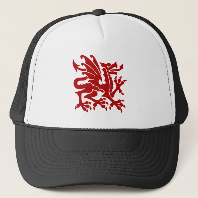 Casquette Heraldic Dragon 01 - Ruby Red (Devant)