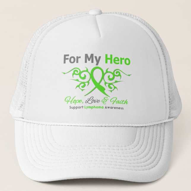 Casquette Héros du ruban tribal du cancer du lymphome (Devant)