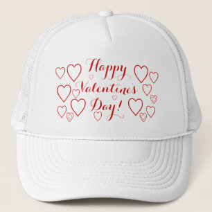 Casquette Heureuse Sainte-Valentin aux Coeurs rouges