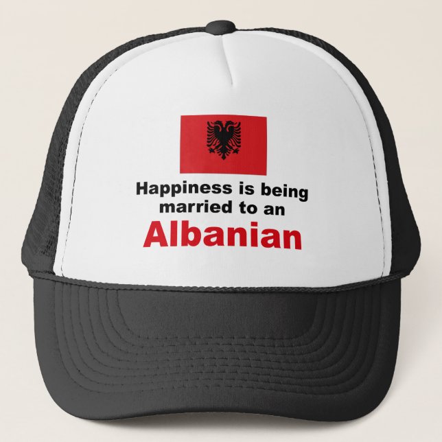 Casquette Heureusement marié à l'Albanais (Devant)