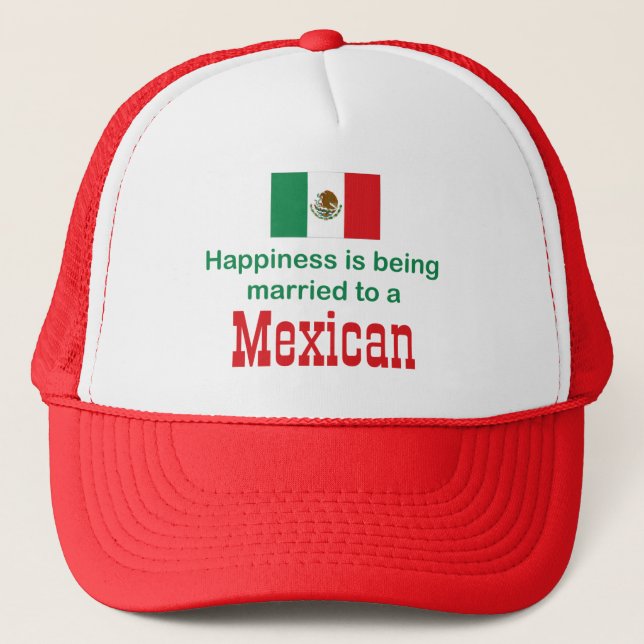 Casquette Heureusement marié à un Mexicain (Devant)