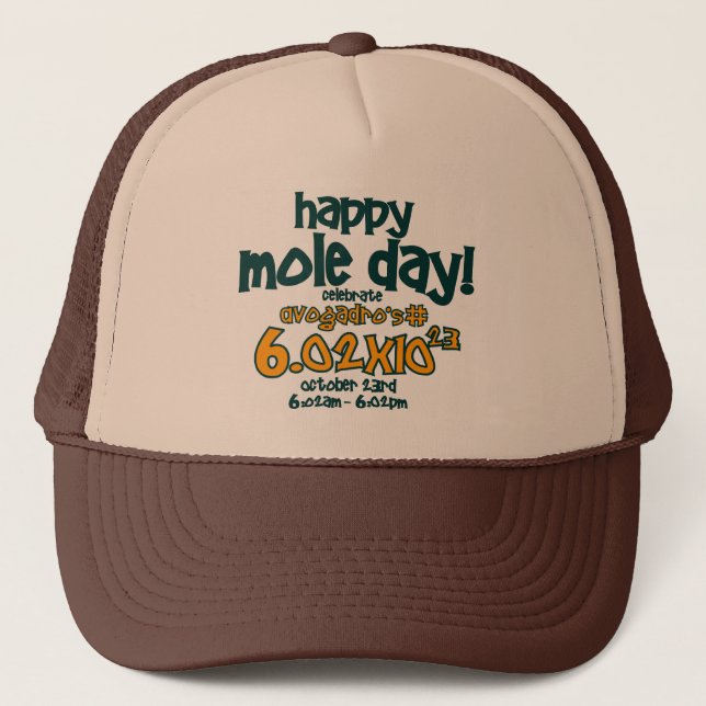 Casquette heureux de jour de taupe (Devant)