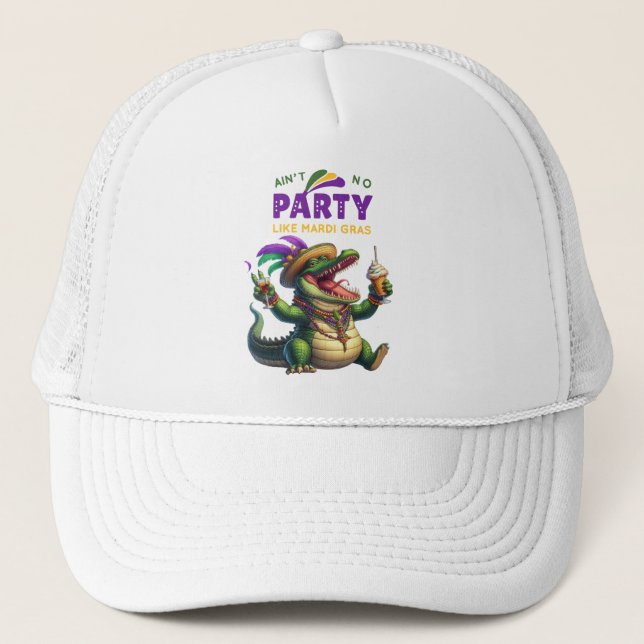 Casquette Heureux Mardi Gras Alligator (Devant)