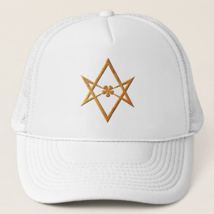Casquette Hexagram unicursale d'or - symbole thelemic