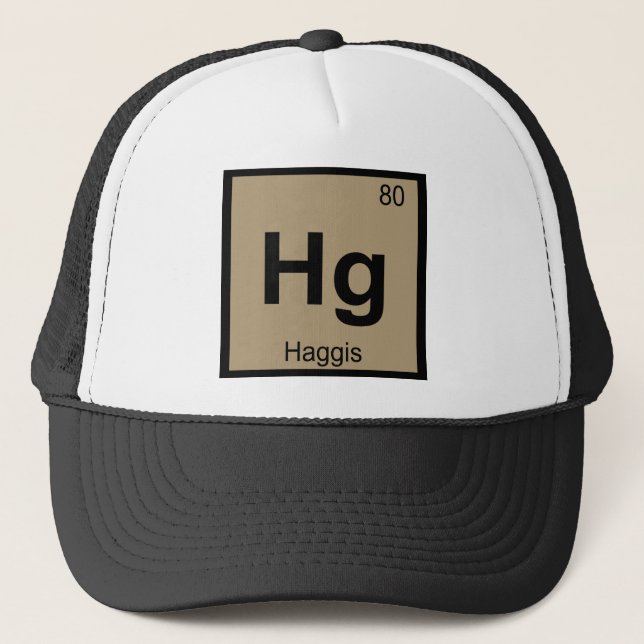 Casquette Hg - Haggis Chimie de viande Symbole de table péri (Devant)