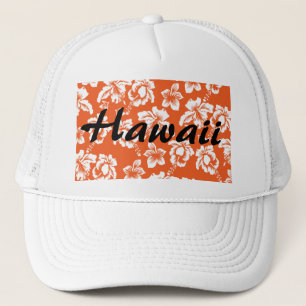Casquette Hibiscus d'Hawaï orange