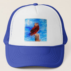 Casquette Hibou à l'art d'oiseau de nuit