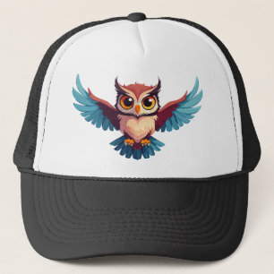 Casquette hibou aux grands yeux