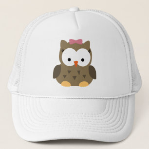 Casquette Hibou mignon de bébé avec l'arc rose