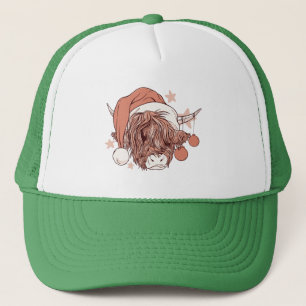 Casquette Highland Cow - Noël Greeting Design Cadeau