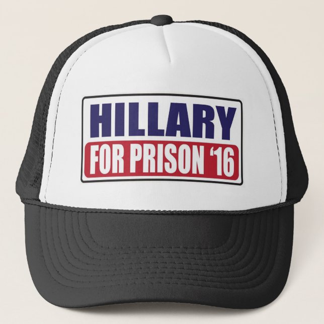 Casquette Hillary pour la prison 2016 (Devant)