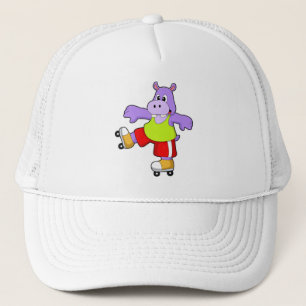 Casquette Hippo comme patineur avec patins en ligne