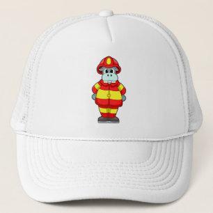 Casquette Hippo comme pompier au service des incendies avec 