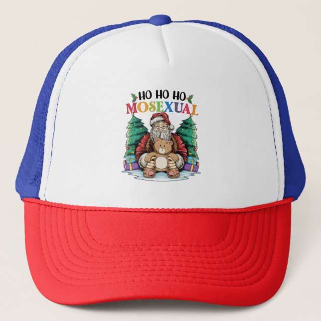 Casquette Ho Ho Mosexué Gay Père Noël LGBTQ Gay Christmas (Devant)