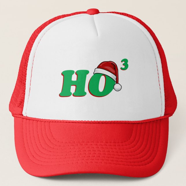 Casquette Ho humour (cubé) de Noël 3 (Devant)