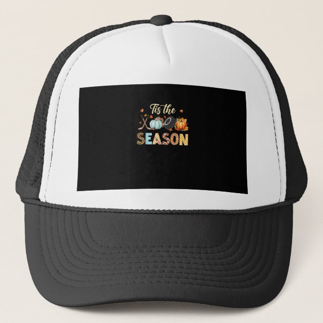 Casquette Hockey Tis Saison Citrouille Automne Automne Thank (Devant)