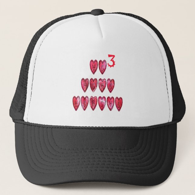 Casquette Hoho ! Père Noël coeur cool texte Noël amour desi (Devant)
