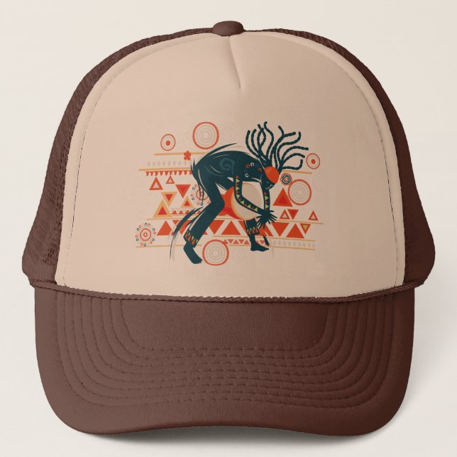 Casquette Homme Jouant Djembe Vector Musique Africaine (Devant)
