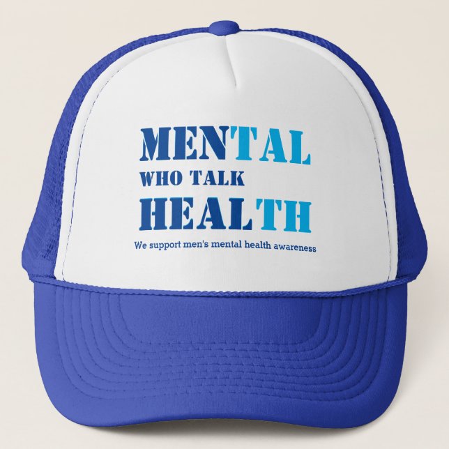 Casquette HOMMES DE Santé Mentale QUI PARLENT GUÉRIR Texte P (Devant)