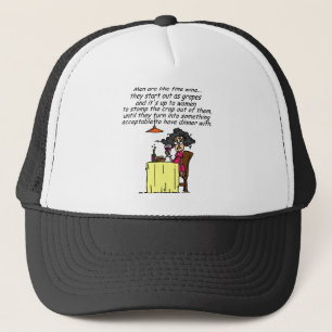 Casquette Hommes et FIne Humour de vin