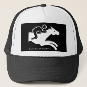 Casquette Horse Racing Jockey Riding White Horse Logo