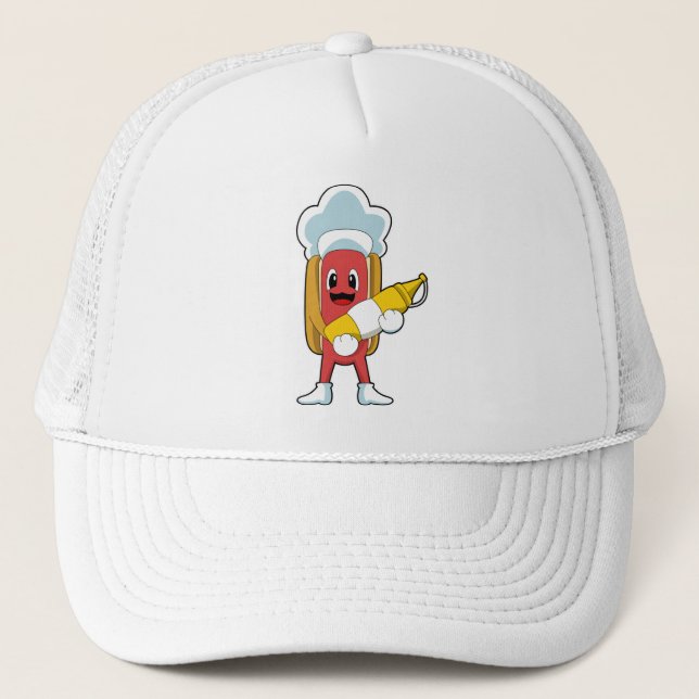 Casquette Hotdog avec moutarde (Devant)