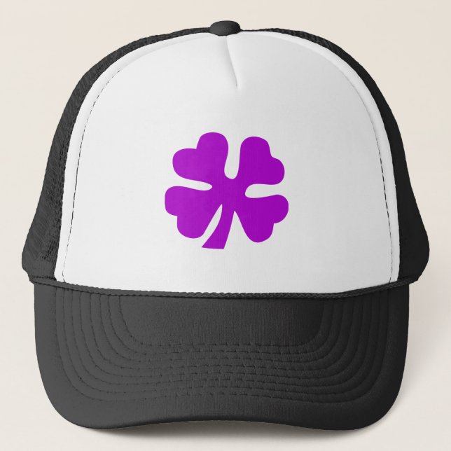 Casquette Housse à quatre feuilles - violet (Devant)