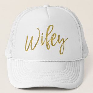 Casquette Huile d'or Wifey et chapeau de camion blanc