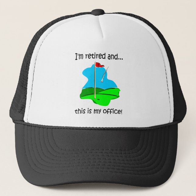 Casquette Humour de retraite pour des golfeurs (Devant)