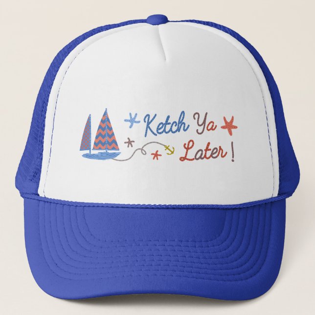 Casquette Humour nautique | Sailboat Ketch Pun (Devant)