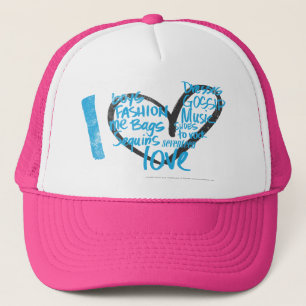 Casquette I Aqua de graffiti de coeur
