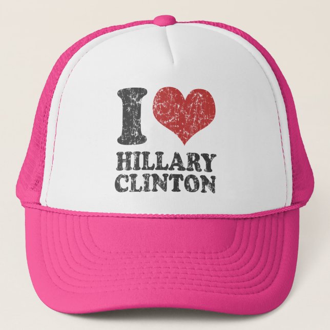 Casquette I coeur Hillary Clinton rétro (Devant)