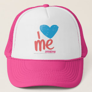 Casquette I coeur j'Aqua/rose