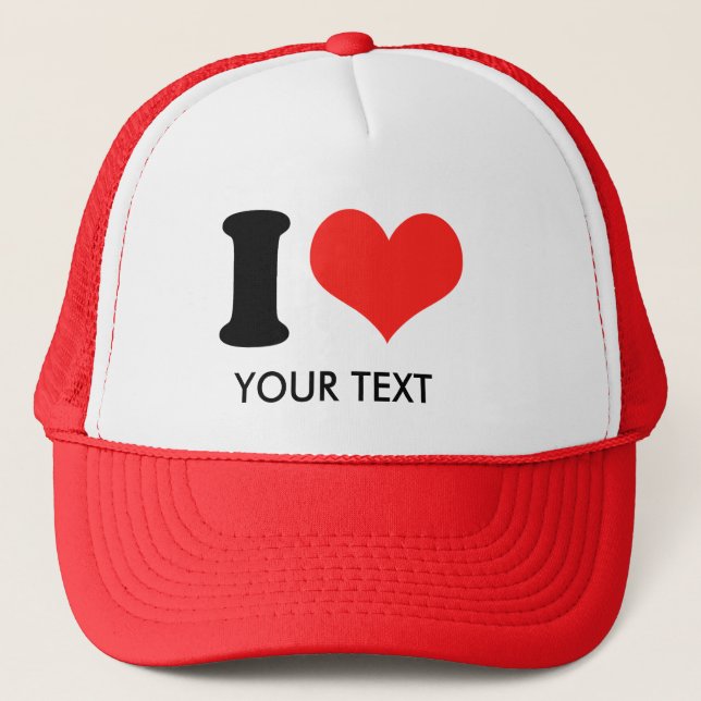 Casquette I COEUR (votre texte) (Devant)