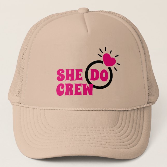 Casquette I Do Crew | Elle fait partie de l'équipe EVJF Brid (Devant)