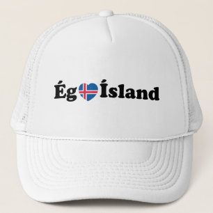 Casquette I Heart (Love) Islande [Ég Elska Ísland] Islandais