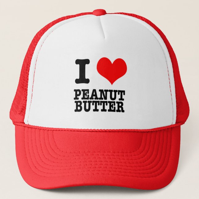 CASQUETTE I HEART (LOVE) PEANUT BETTER (Devant)