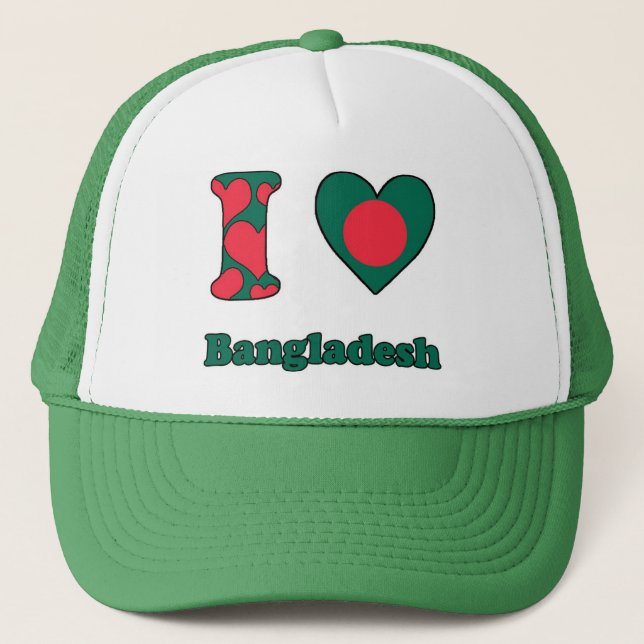 Casquette I love Bangladesh (Devant)